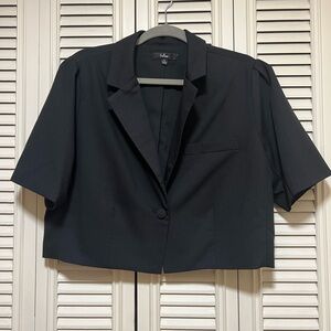 Lulu's Black Cropped Blazer